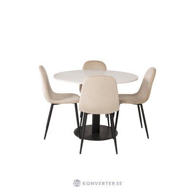 Round dining set (razzia, polar)