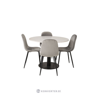 Round dining set (razzia, polar)