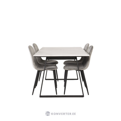 Rectangular dining set (estelle, polar)