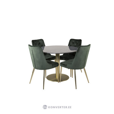 Round dining set (estelle, velvet deluxe)