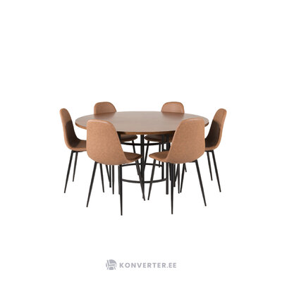 Round dining set (copenhagen, polar)