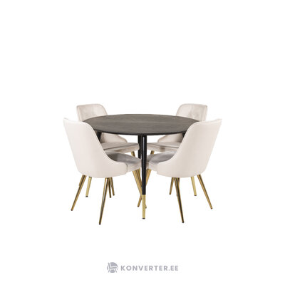 Round dining set (dip, velvet deluxe)