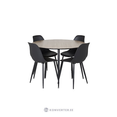 Round dining set (silar, polar)