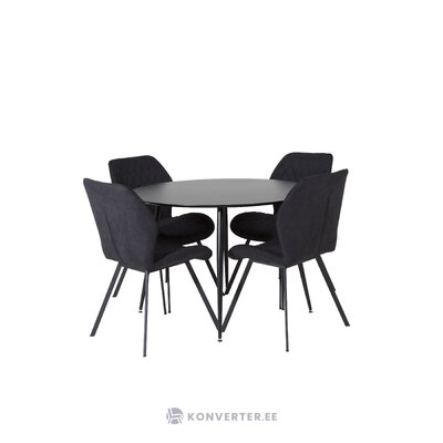 Round dining set (silar, gemma)