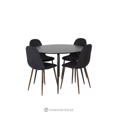 Round dining set (silar, polar)