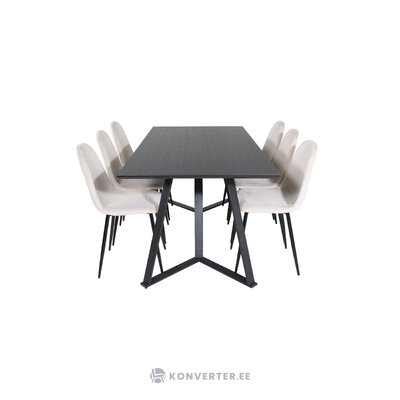 Rectangular dining set (marina, polar)