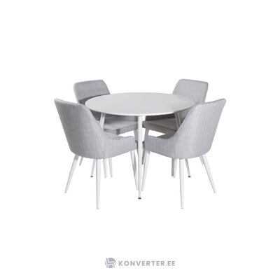 Round dining set (plaza, plaza)