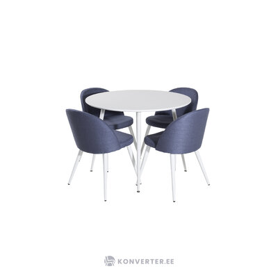 Round dining set (plaza, velvet)