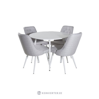 Round dining set (plaza, velvet deluxe)