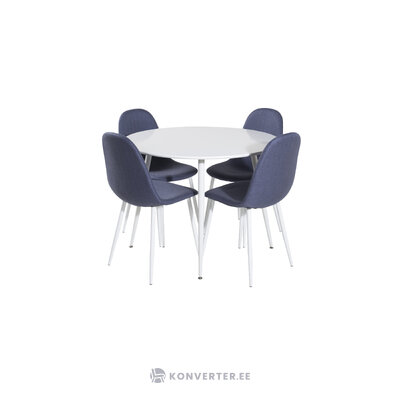 Round dining set (plaza, polar)