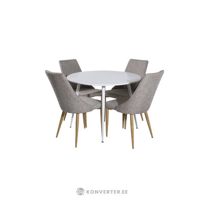 Round dining set (plaza, leone)