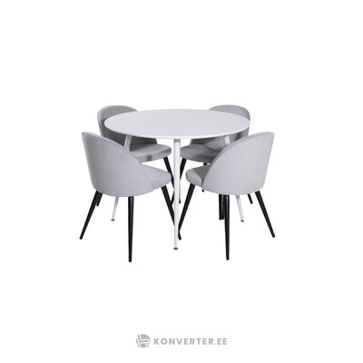 Round dining set (plaza, velvet)