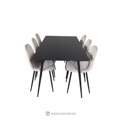 Rectangular dining set (silar, polar)