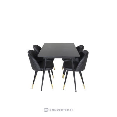 Rectangular dining set (silar, velvet)