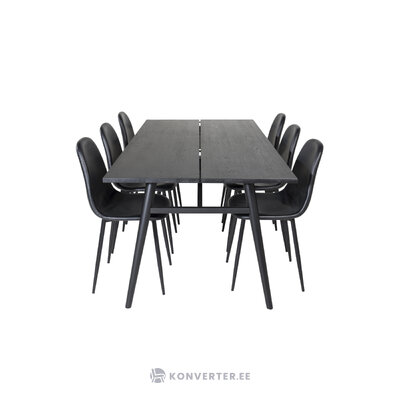 Rectangular dining set (sleek, polar)