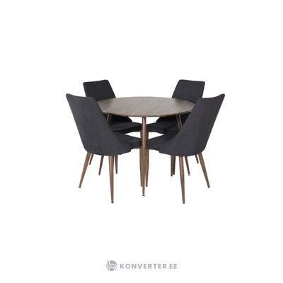 Round dining set (plaza, leone)