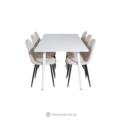 Rectangular dining set (polar, polar)