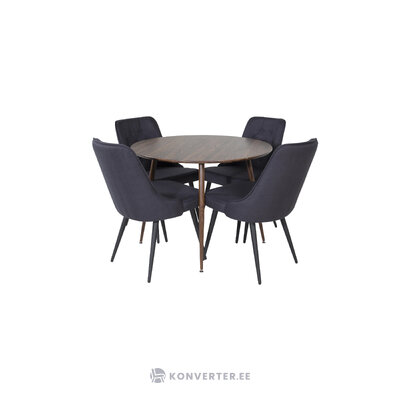 Round dining set (plaza, velvet deluxe)