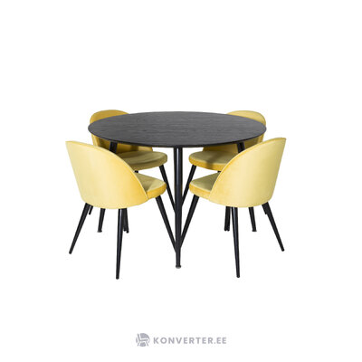 Round dining set (dip, velvet)