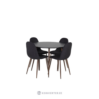 Round dining set (plaza, polar)