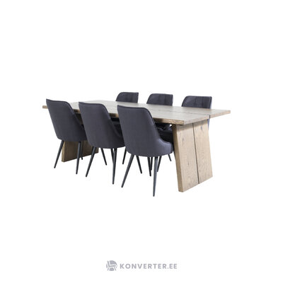 Rectangular dining set (logger, velvet deluxe)