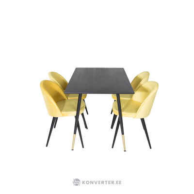 Round dining set (dip, velvet)