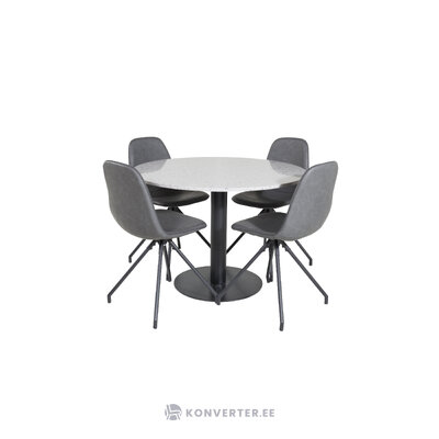 Round dining set (razzia, polar)