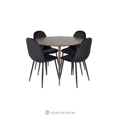 Round dining set (plaza, polar)