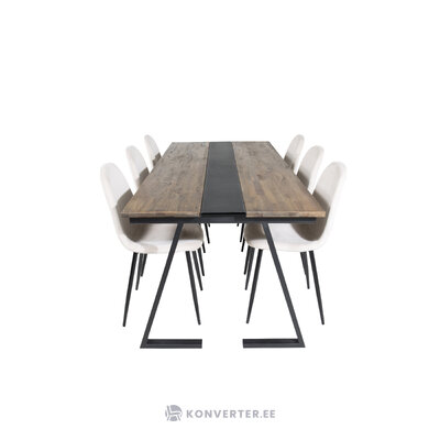 Rectangular dining set (jakarta, polar)