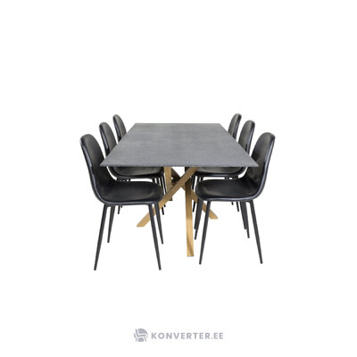 Rectangular dining set (piazza, polar)