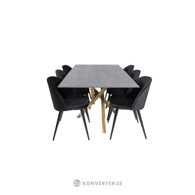 Rectangular dining set (piazza, velvet)