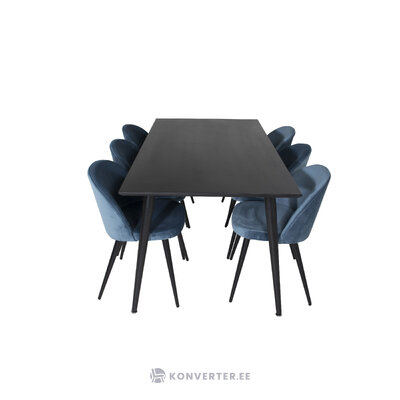 Rectangular dining set (dip, velvet)