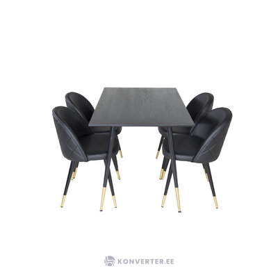 Round dining set (dip, velvet)