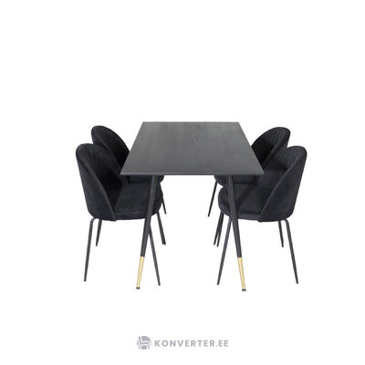 Round dining set (dip, wrinkles)