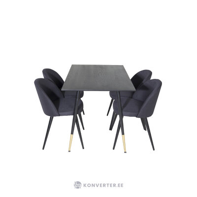 Round dining set (dip, velvet)