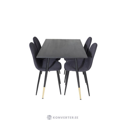 Round dining set (dip, polar)