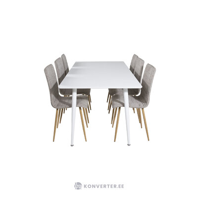 Rectangular dining set (polar, windu)