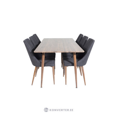 Rectangular dining set (polar, leone)