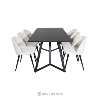 Rectangular dining set (marina, velvet)