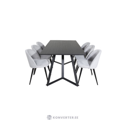 Rectangular dining set (marina, velvet)