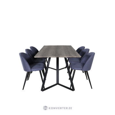 Rectangular dining set (marina, velvet)