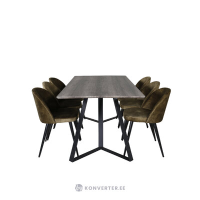 Rectangular dining set (marina, velvet)