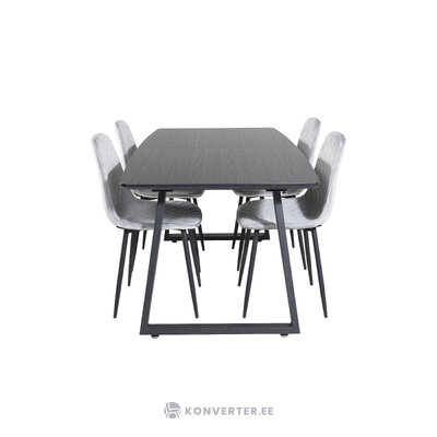 Rectangular dining set (inca, polar)