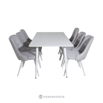 Rectangular dining set (polar, velvet deluxe)