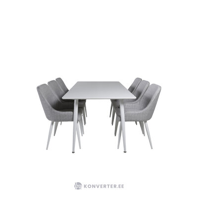 Rectangular dining set (polar, plaza)