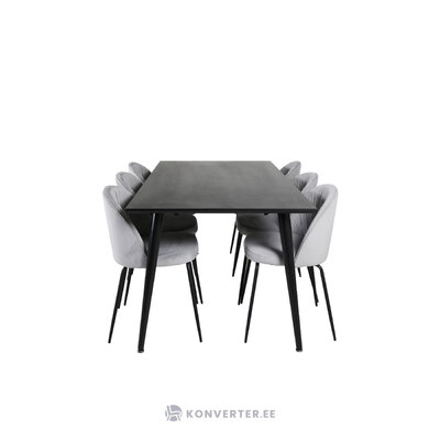 Rectangular dining set (dip, wrinkles)