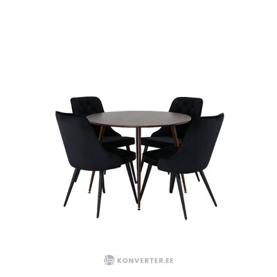 Round dining set (plaza, velvet deluxe)