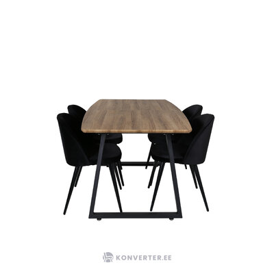 Rectangular dining set (inca, velvet)
