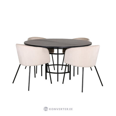 Round dining set (copenhagen, berit)