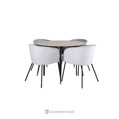 Round dining set (silar, berit)